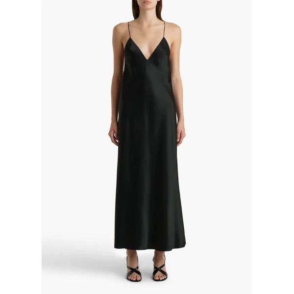 Khaite Taja Dress in Black, view 3