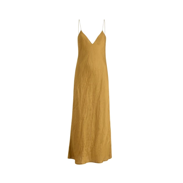 Khaite Taja Dress in Golden Ochre