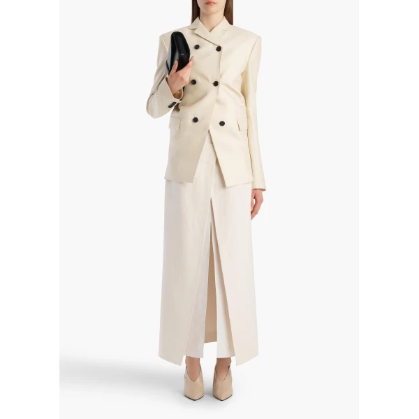 Khaite Tal Skirt in Cream, view 2