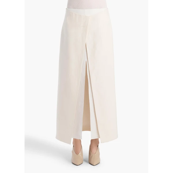 Khaite Tal Skirt in Cream, view 3