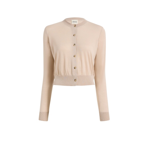 Khaite Tansy Cardigan in Sand