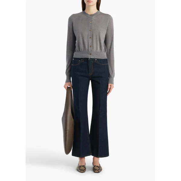 Khaite Tansy Cardigan in Sterling, view 2