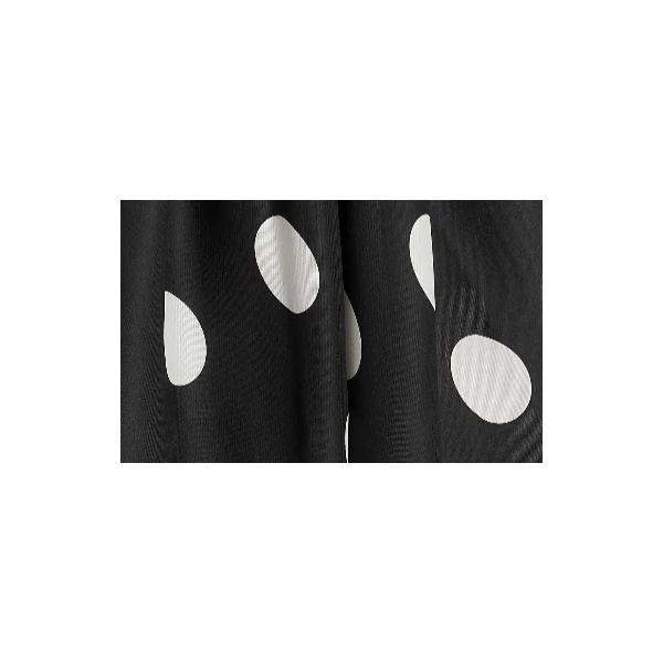 Khaite Tatia Dress in Black with White Large Dots, view 6