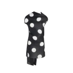Khaite Tatia Dress in Black with White Large Dots