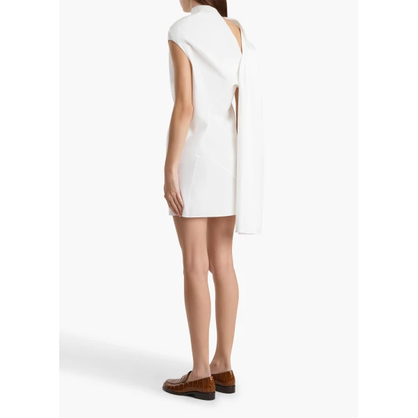 Khaite Tatia Dress in Chalk, view 3