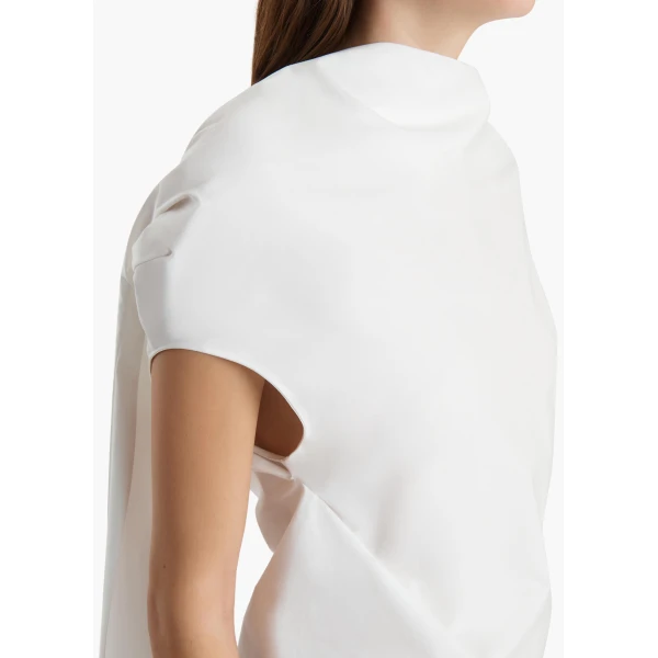 Khaite Tatia Dress in Chalk, view 4
