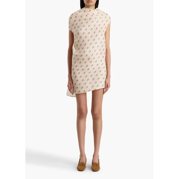 Khaite Tatia Dress in Ditsy Rose Print, view 2