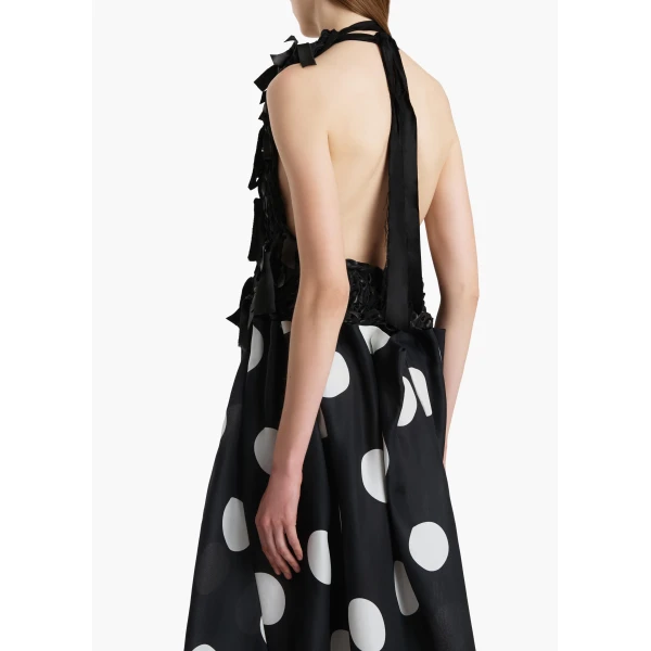 Khaite Tevis Top in Black Leather, view 4