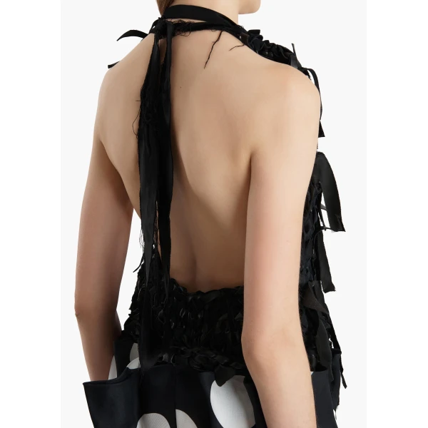 Khaite Tevis Top in Black Leather, view 6