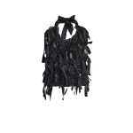 Khaite Tevis Top in Black Leather