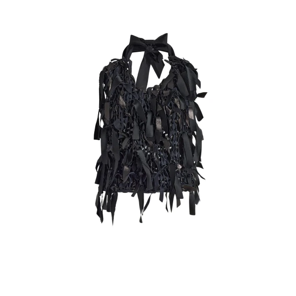 Tevis Top in Black Leather