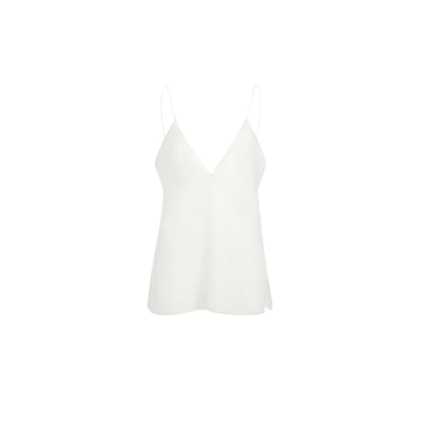 Khaite Timy Top in Chalk