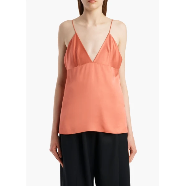 Khaite Timy Top in Dahlia, view 3