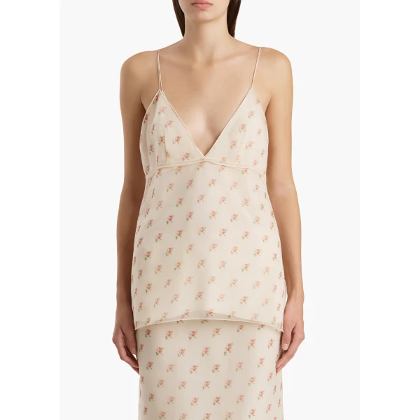 Khaite Timy Top in Soft Pink, view 3