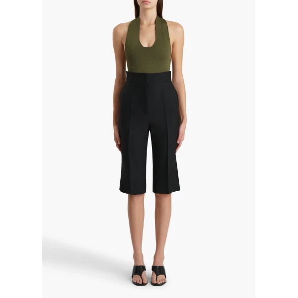 Khaite Toto Bodysuit in Olive, view 2