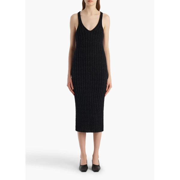 Khaite Val Dress in Black, view 2