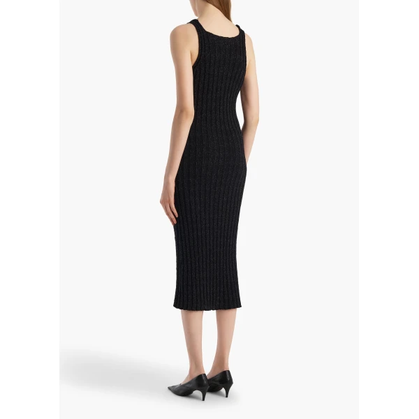 Khaite Val Dress in Black, view 3