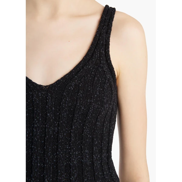 Khaite Val Top in Black Cotton, view 5