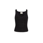 Khaite Val Top in Black Cotton