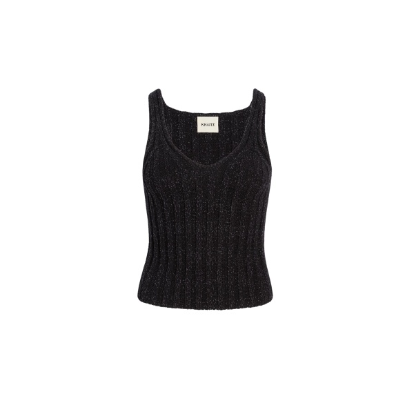 Khaite Val Top in Black Cotton