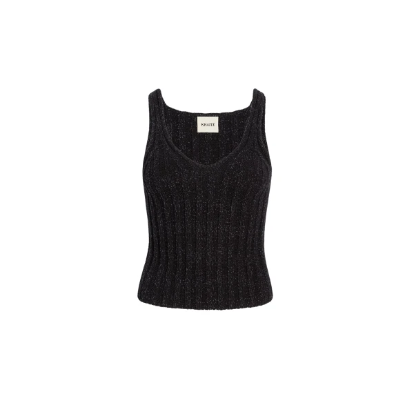 Khaite Val Top in Black Cotton