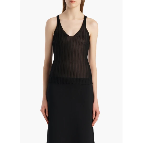 Khaite Val Top in Black, view 3