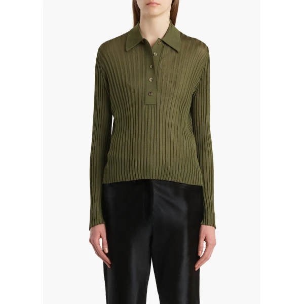 Khaite Vin Top in Olive, view 3