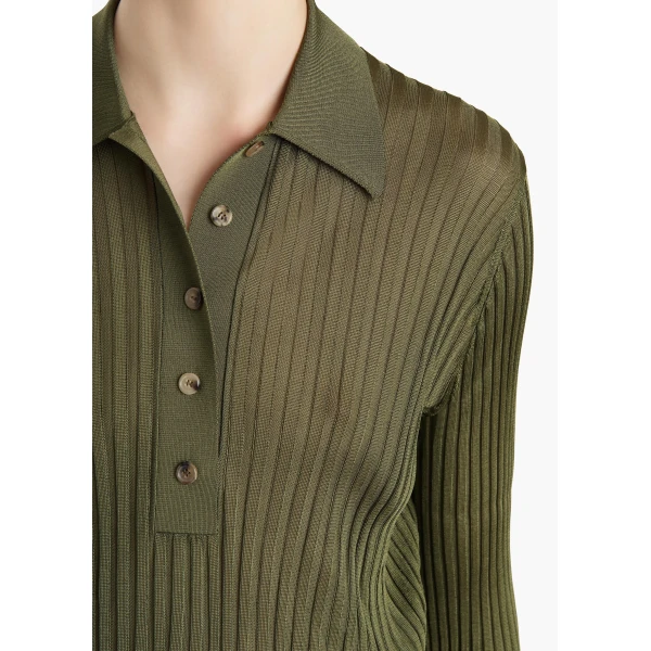 Khaite Vin Top in Olive, view 5