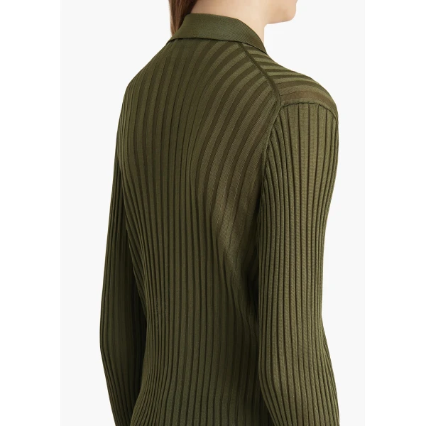 Khaite Vin Top in Olive, view 6