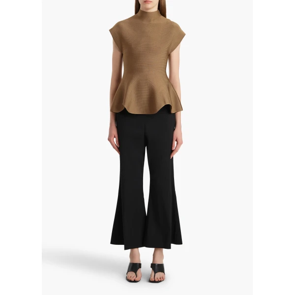 Khaite Walter Pant in Black Cotton Silk, view 2