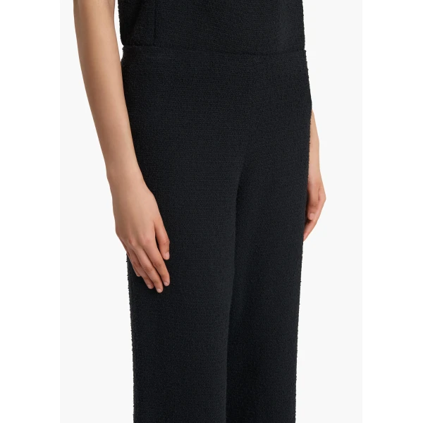 Khaite Walter Pant in Black Textured Giro Inglese, view 5