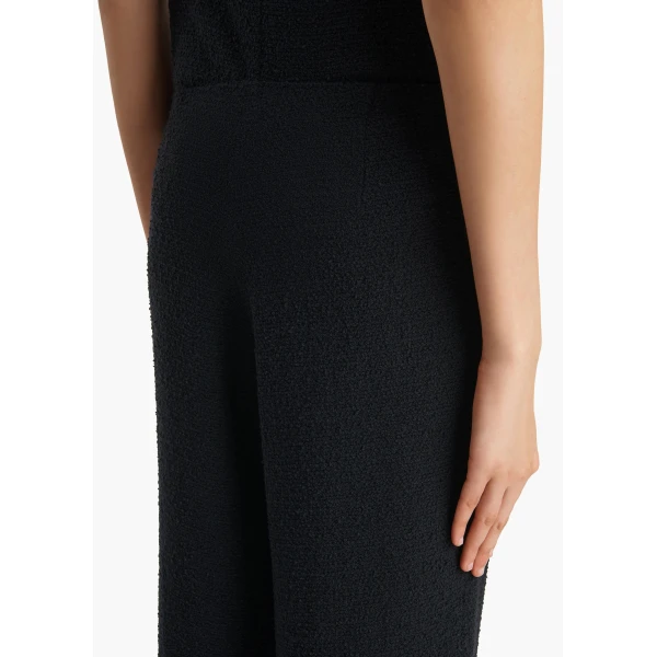 Khaite Walter Pant in Black Textured Giro Inglese, view 6