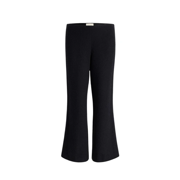 Khaite Walter Pant in Black Textured Giro Inglese
