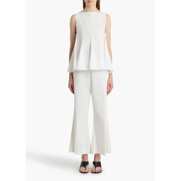 Khaite Walter Pant in Natural Cotton Silk, view 2