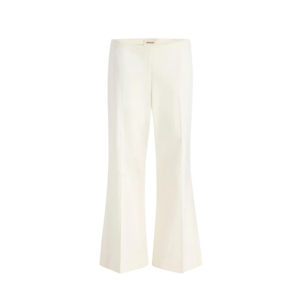 Khaite Walter Pant in Natural Cotton Silk