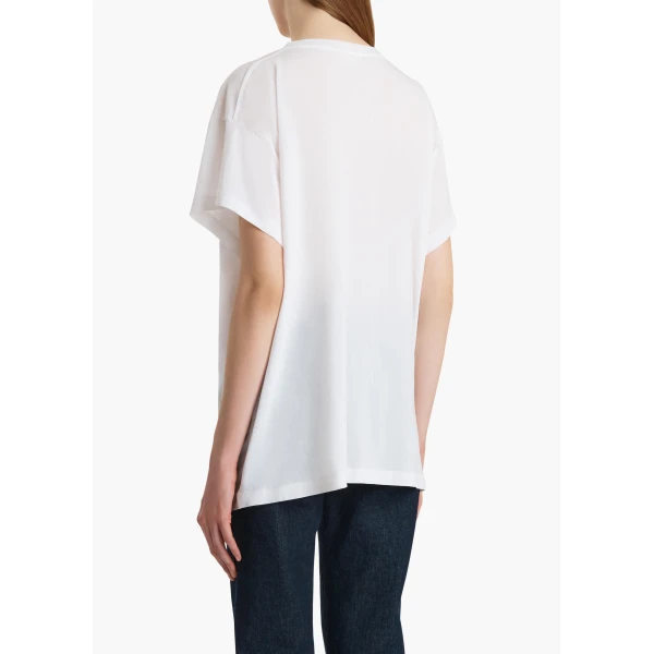 Khaite Wanda T-Shirt in White Top, view 4