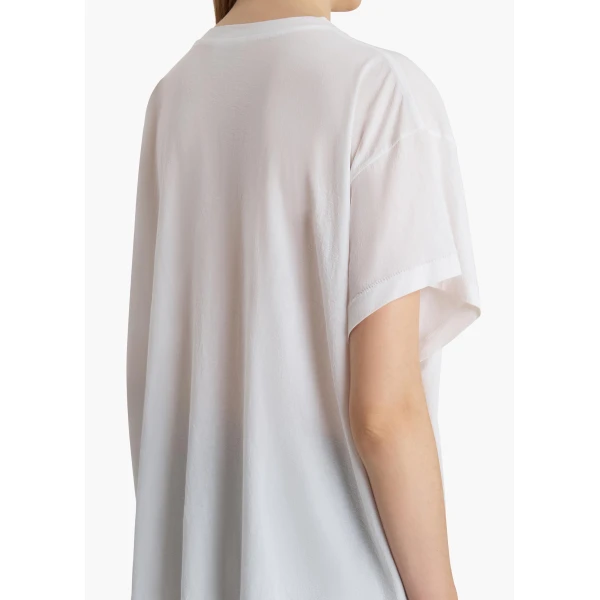 Khaite Wanda T-Shirt in White Top, view 6