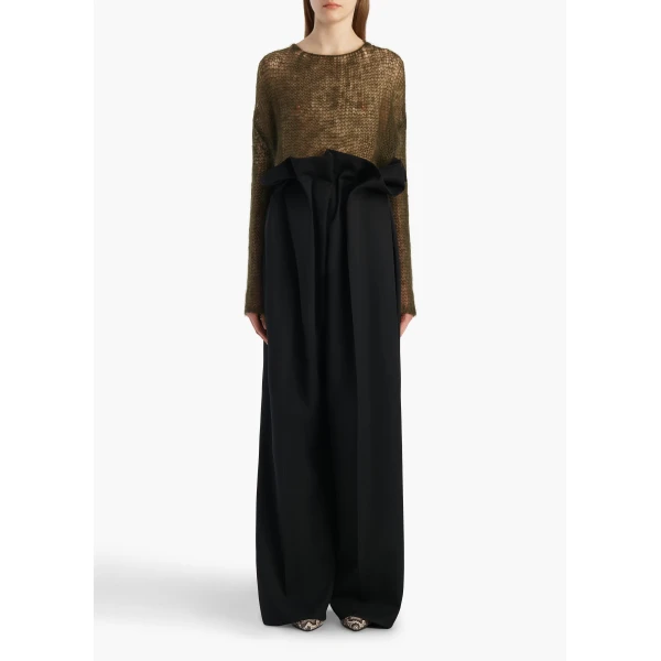 Khaite Wendy Sweater in Dark Olive, view 2