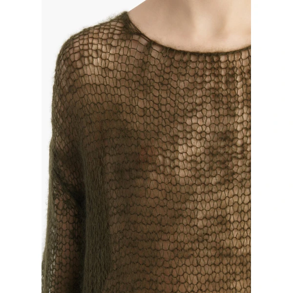 Khaite Wendy Sweater in Dark Olive, view 5