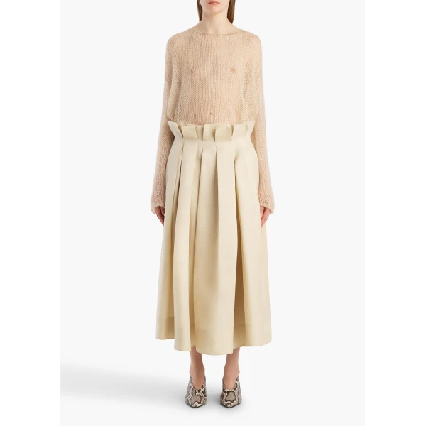 Khaite Wendy Sweater in Light Beige, view 2