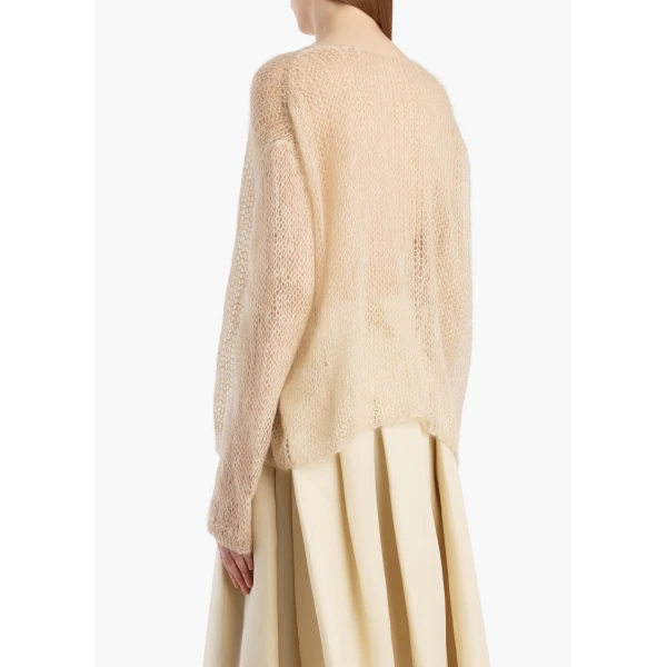 Khaite Wendy Sweater in Light Beige, view 4