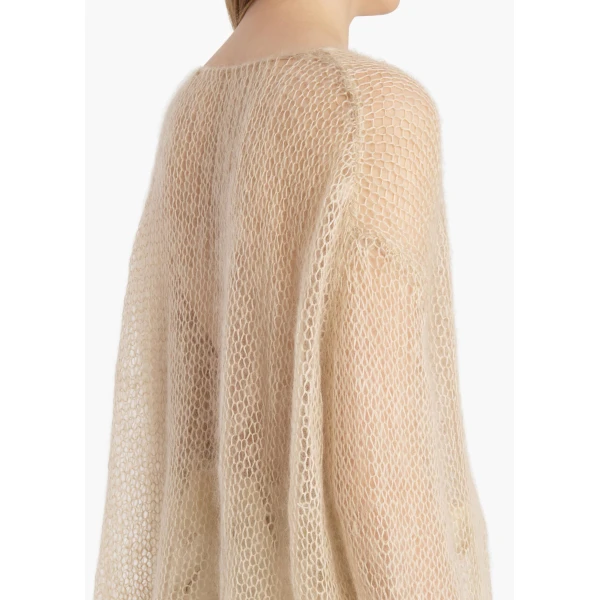 Khaite Wendy Sweater in Light Beige, view 6