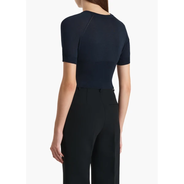 Khaite Whim Top in Midnight, view 4