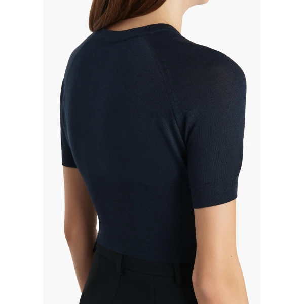 Khaite Whim Top in Midnight, view 6