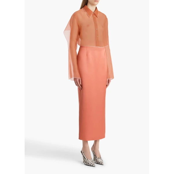 Khaite Winton Skirt in Dahlia, view 2