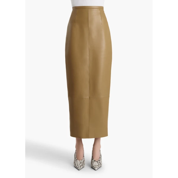 Khaite Winton Skirt in Golden Ochre, view 3