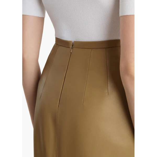 Khaite Winton Skirt in Golden Ochre, view 6