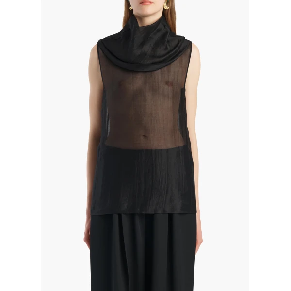 Khaite Zelda Top in Black, view 3