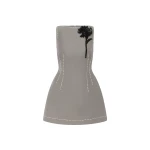 Leo Lin Ali Mini Dress in Steel