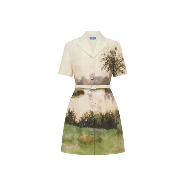 Leo Lin Brigitte Mini Dress in Serene Print
